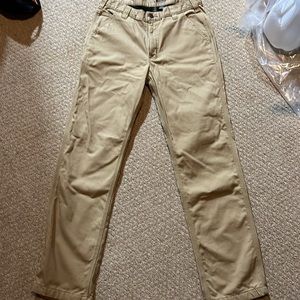 CARHARTT RUGGED FLEX RELAXED FIT CANVAS FLANNEL LINED UTILITY WORKPANT NWT 33x34